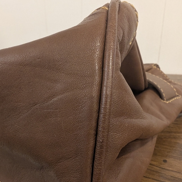 Guy Laroche Leather Handbag Chocolate Brown Leather Shoulder bag - Picture 16 of 16